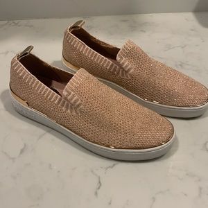 Michael Kors rose gold slip on shoes